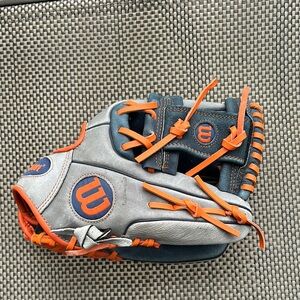 Wilson Gray and Orange Baseball Glove